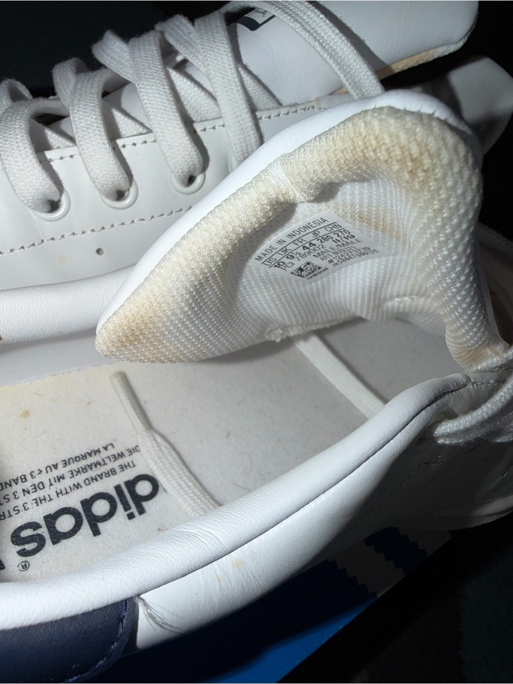 adidas White Stan Smith Classic Leather Sneakers - Picture 11 of 15